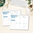 thumbnail image 1 of Weekly Planner Notebook 8-Lined Daily Sections 7-Day To-Do List Notepad Fractional Point System for Task Prioritization 25.4 x 19 cm Sturdy Cardboard Backing, 1 of 2