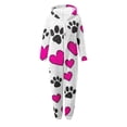 thumbnail image 4 of Pyjama pour Filles, Combinaison de Nuit Chaude d'Hiver à Manches Longues avec Capuchon, Combinaison Pyjama pour Filles, 4 of 6