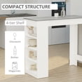 thumbnail image 4 of HOMCOM Bar Table, High Top Pub Table with 4 Storage Shelves for Home Bar, 4 of 10