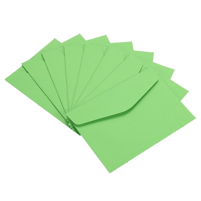 Unique Bargains Porte-Cartes de Rangement pour Petits Articles Vierges Mini Enveloppes, Vert, 100 Unités