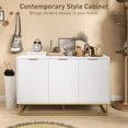 thumbnail image 4 of HOMCOM Buffet de Rangement à 3 Portes pour Salon, Blanc, 4 of 10