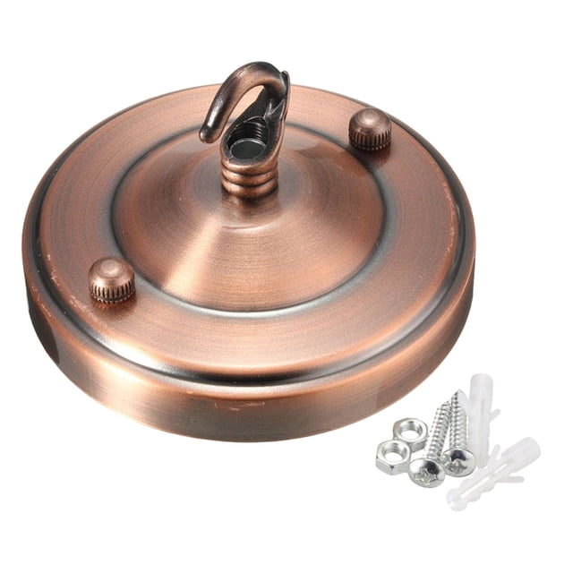Milaget Ceiling Rose Hook Plate Ceiling Lamp Bases Living Room Chandelier Part Lamp Base red bronze