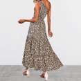thumbnail image 4 of RKSTN Women's Summer Dress One Shoulder Sleeveless Long Dress Printing Ruffle Maxi Dress, 4 of 6