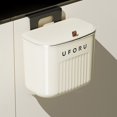 thumbnail image 4 of Strong Load-bearing Enlarge Caliber Hanging Trash Bin with Lid Punching Free Kitchen Large Capacity Wall Mounted Garbage Can Household Products, 4 of 10