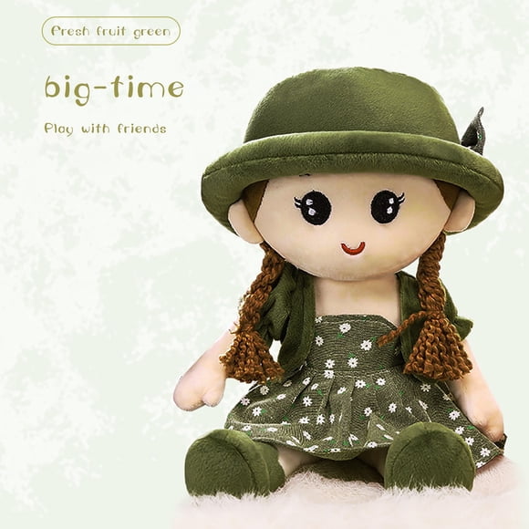 IBaodan Doll Toys Clearance sale Baby Girls Soft Doll Cute Cuddly Stuffed Toy Girl Decoration Companion Toys Doll Gift for Kids Green PP cartoon