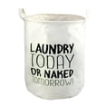 thumbnail image 3 of BKER Patterned Linen Laundry Hamper Without Lid Large Open Top Dirty Stylish And Breathable Fabric For Bedroom Or Bathroom Easy And Durable Design, 3 of 5