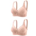 thumbnail image 1 of Besolor Wireless Bras for Women High Support Push up Gathering Bralettes Soft Full Coverage Underwear 2 Pack, 1 of 6
