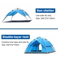 thumbnail image 2 of Tente Instantanée Pop-Up pour 3-4 Personnes, Tente Dôme de Camping Automatique à Double Couche, Imperméable, Tente Familiale pour la Randonnée, le Backpacking, la Plage, 2 of 8