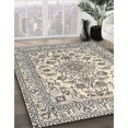thumbnail image 2 of Ahgly Company Tapis d'Intérieur Carré Traditionnel Vanille Médaillon Doré, 10 Pieds Carré, 2 of 6