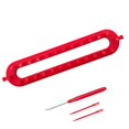 thumbnail image 4 of Rongfmy Long Knitting Loom DIY Crochet Weaving Handmade Machine Knitter for Red 10.2inch, 4 of 9