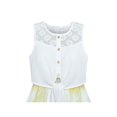thumbnail image 4 of Robe Fille Chiffon Jaune Asymétrique Ceinture Taille Fête 14 Ans, 4 of 6