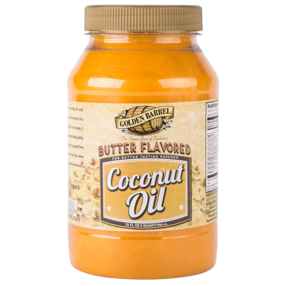 Golden Barrel 32 oz. Butter Flavored Coconut Oil - 12/Case