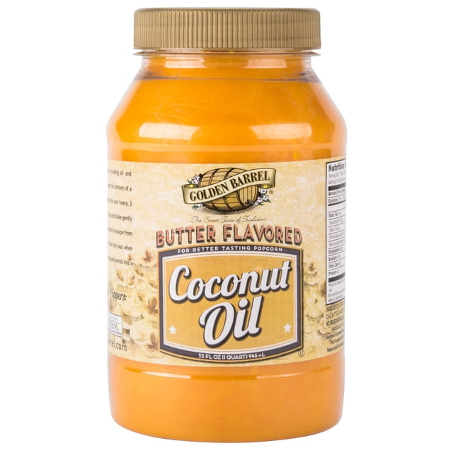 Golden Barrel 32 oz. Butter Flavored Coconut Oil - 12/Case
