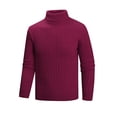 thumbnail image 1 of fatyb Chandail pour Hommes à Col Roulé Décontracté Tricoté Extensible à Manches Longues Hauts Chauds d'Automne Hiver pour Hommes, 1 of 5