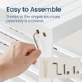 thumbnail image 3 of LEDREM 3-Tier Bamboo Shoe Rack Bench, Entryway Storage Organizer with 286lb Capacity, Multi-Use Shelf, Seat, Quick Assembly, Cloud White, 3 of 7