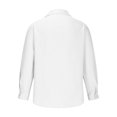 thumbnail image 4 of TIMIFIS Chemises Décontractées Blanches pour Hommes à Boutons, Mode d'Automne, Manches Longues, Col Rabattu, Blouse, Nouvelles Chemises Habillées Régulières Unies, 4 of 5