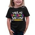 thumbnail image 1 of TZEWGL Cartoon Pencil Letter Print Short Sleeve Crewneck Basic Tees For Newborn Top For Girls Boys size 3-4T, 1 of 6