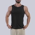 thumbnail image 3 of Admvng Mens Tank Top Undershirt Solid Color Tight Fitting Breathable Lightweight Sports Sleeveless M-3XL, 3 of 6