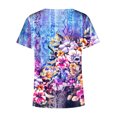 thumbnail image 5 of Blouse d'Été Grande Taille à Manches Courtes pour Femmes, Blouse Imprimée d'Été, T-Shirts Décontractés à Col en V à Manches Courtes, Hauts, T-Shirt à Col en V pour Femmes en Liquidation, 5 of 5