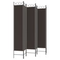 thumbnail image 3 of vidaXL 6-Panel Room Divider Brown 240x220 cm Fabric, 3 of 5