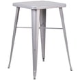 thumbnail image 1 of Flash Furniture 28" Square Metal Bar Table in Silver, 1 of 9