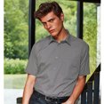 thumbnail image 2 of Premier Mens Short Sleeve Formal Poplin Plain Work Shirt, 2 of 3