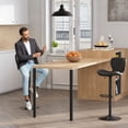 thumbnail image 4 of Walsunny Adjustable Bar Stools Set of 2 Leather Upholstered Swivel Counter Stools Counter Height Bar Stools with Large Base, Room Bar, Black, 4 of 5