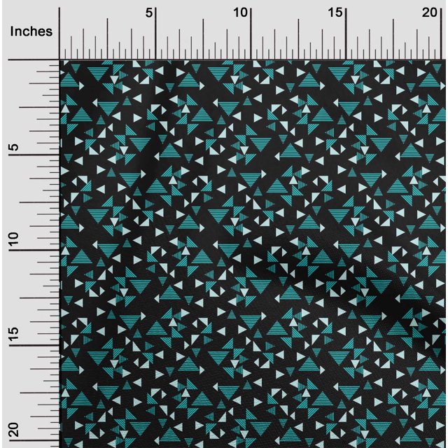oneOone Viscose Jersey Fabric Triangle Geometric Print Fabric By The Yard 60 Inch Wide
