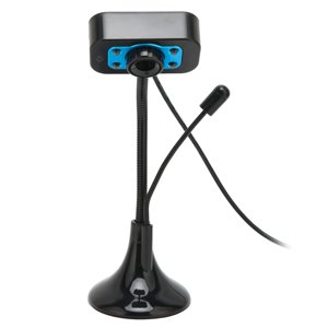 Ecomeon PC Appareil photo, caméra web Focus manuel haute définition USB Streaming Webcam avec LED Microphone léger de remplissage,USB Diffusion de la webcam