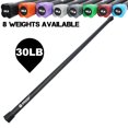 thumbnail image 2 of PRISP Weighted Exercise Workout Bar - Total Body Weight Bar for Home Gym, Fitness, Yoga and Strength Training, 2 of 7