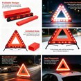thumbnail image 4 of Dvkptbk Foldable Reflective Car Emergency Sign Red High Reflection Roadside Safety Tripod for Cars SUV Trucks Breakdown Accident, 4 of 9