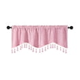 thumbnail image 2 of WKWeiS Elegant Fringed Window Curtains Patterned Rod Panels Stylish Short Drapes for Home Decor Clearance Deals, 2 of 6
