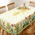 thumbnail image 4 of Deeceymbur All Season Waterproof Table Cover Cute Rabbits Easter Egg Floral Print Indoor Outdoor Picnic, 4 of 6