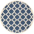 thumbnail image 1 of Safavieh Courtyard Tapis Intérieur Extérieur Bleu Marine - Rond 4 Pieds, 1 of 4