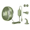 thumbnail image 3 of veasfak USB Car Cooling Fan Adjustable for Sedan Backseat Dashboard Van Green, 3 of 9