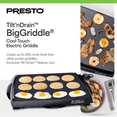 thumbnail image 2 of Presto Tilt 'n Drain Electric BigGriddle with Nonstick Ceramic Cooking Surface, 2 of 12