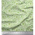 thumbnail image 1 of Soimoi Tissu Georgette Poly Vert Roue Tissu à Imprimé Ethnique au Mètre 52 Pouces de Large, 1 of 3