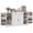 White, variant on HOMCOM 54" Sideboard Buffet Cabinet, Farmhouse Kitchen Cabinet, Black