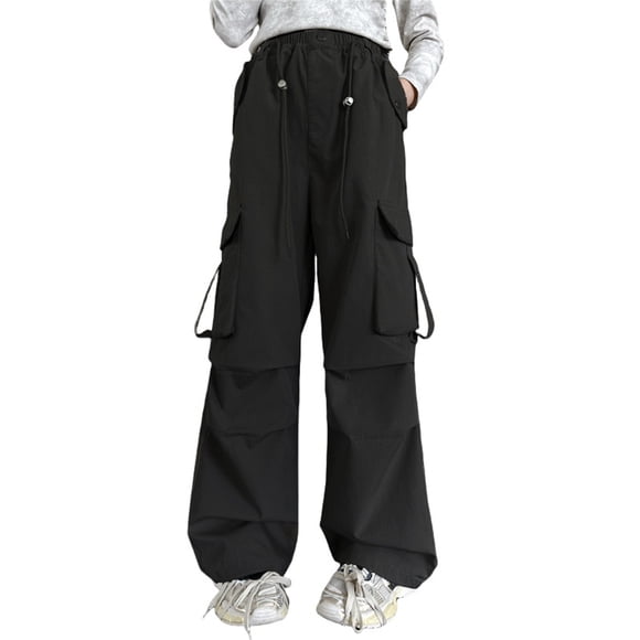JSCDRPDWL Streetwear Pants Black Flare Pants Ice Skating Pants 24 Month Girl Clothes Baby Clothes Work Clothes Newborn Girl Teens Clothes, Black 11-12 Years
