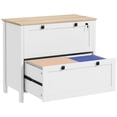 thumbnail image 1 of HOMCOM 2 Drawer Filing Cabinet with Lock, Keys and Hanging Bar, White, 1 of 10