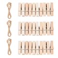 thumbnail image 5 of 3 set Paper Picture Photo Frame, for 4x6in Photo, Kraft Photo Frames 30 Clothespins with 3 Ropes for Home Wall Decor, School and Office Decor, 5 of 5