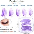 thumbnail image 2 of 10 Pcs 5 Sizes Lash Lift Pads Self-Adhesive Super Soft Shell Pink Lash Perming Curler Shield Pads Reusable Professional Silicone Eyelash Curlers for All Eye Shapes Lash Lifting (Purple), 2 of 7