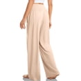 thumbnail image 3 of Yuyuzo Womens Plus Size Yoga Pants Belly Control Straight Leg Slacks Solid Color Basic Lounge Wear Trousers, 3 of 6