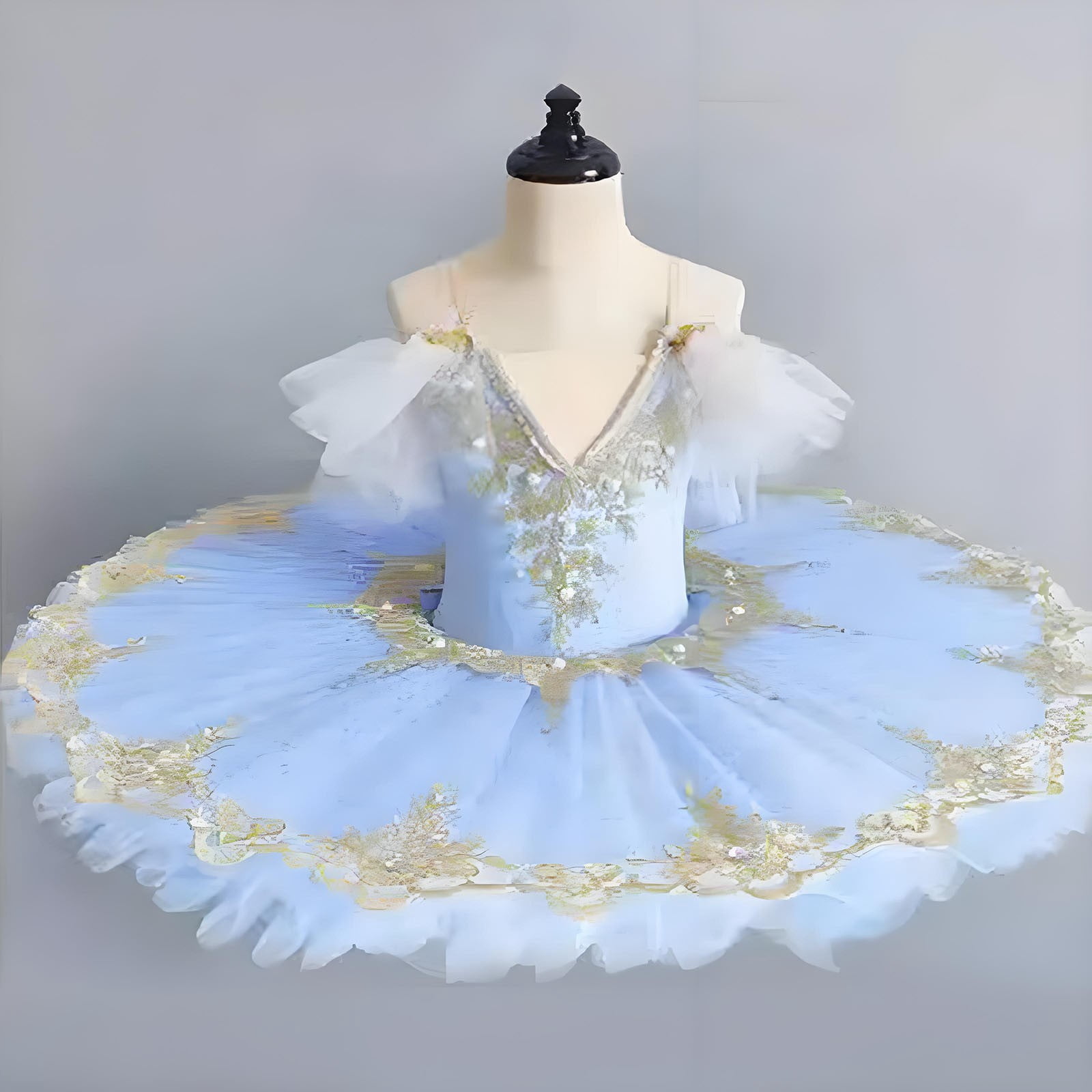 LOVZFMLL Jupe Princesse à Nœud pour Filles, Été, Manches Courtes, Volants, Dentelle, Col Rond, Broderie, en Maille