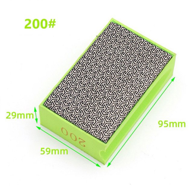 Luckyn Diamond Polishing Hand Pads 90*55mm for Granite Marble Glass Grinding Tools 1 Pcs