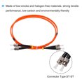 thumbnail image 4 of Unique Bargains 1 Meter 3.2Ft Fiber Patch Cable Multimode Duplex ST-ST OM1 LSZH Fiber Optic Jumper Orange For Optical Fiber 1Pcs, 4 of 6
