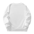 thumbnail image 5 of MIASHUI Chandail en Molleton pour Filles Hauts Imprimés Lettres Pull Col Rond, Blanc, 5-6 Ans, 5 of 5