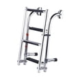 thumbnail image 1 of maskred Boat Ladder Metal Heavy Duty Under Ladder Slide Platform Boat Boarding Mount silver 4 Steps, 1 of 6