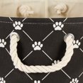 thumbnail image 4 of Design Imports CAMZ14214 Polyester Trellis Paw Round Pet Bin, Black - Small, 4 of 4