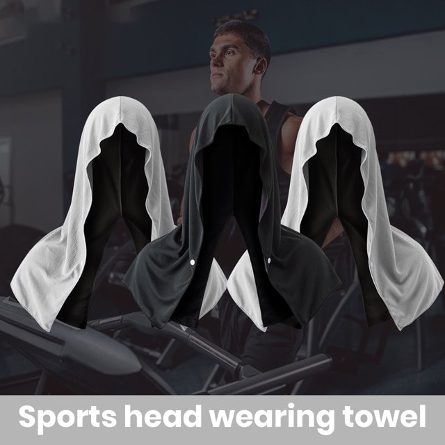 Cooling Hoodie Towel Extra Soft Sweat Absorption UV Protection Cooling Neck Wrap Sports Workout Towel